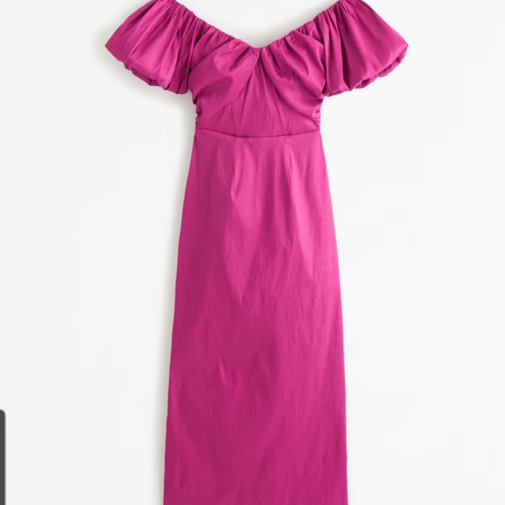 Taffeta Off-The-Shoulder Midi Dress - Picture 2 of 6